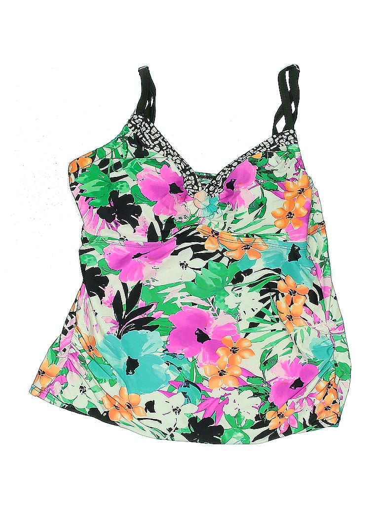 Pre-owned St. John's Bay Sleeveless Blouse In Green