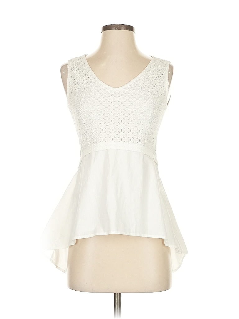 Pre-owned Hd In Paris Sleeveless Blouse In White