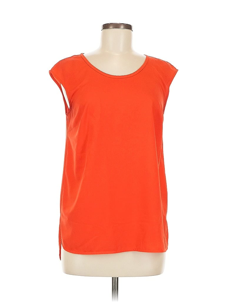Pre-owned Merona Sleeveless Top Orange Boatneck Tops