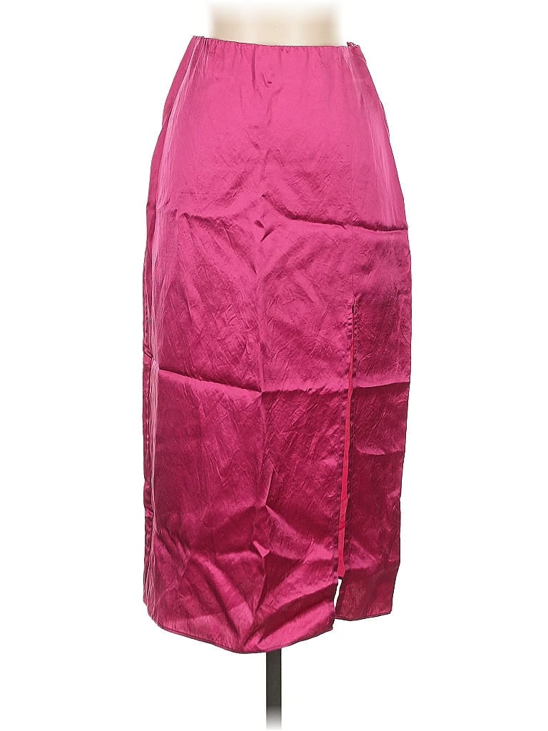 Pre-owned Babaton Formal Skirt In Burgundy