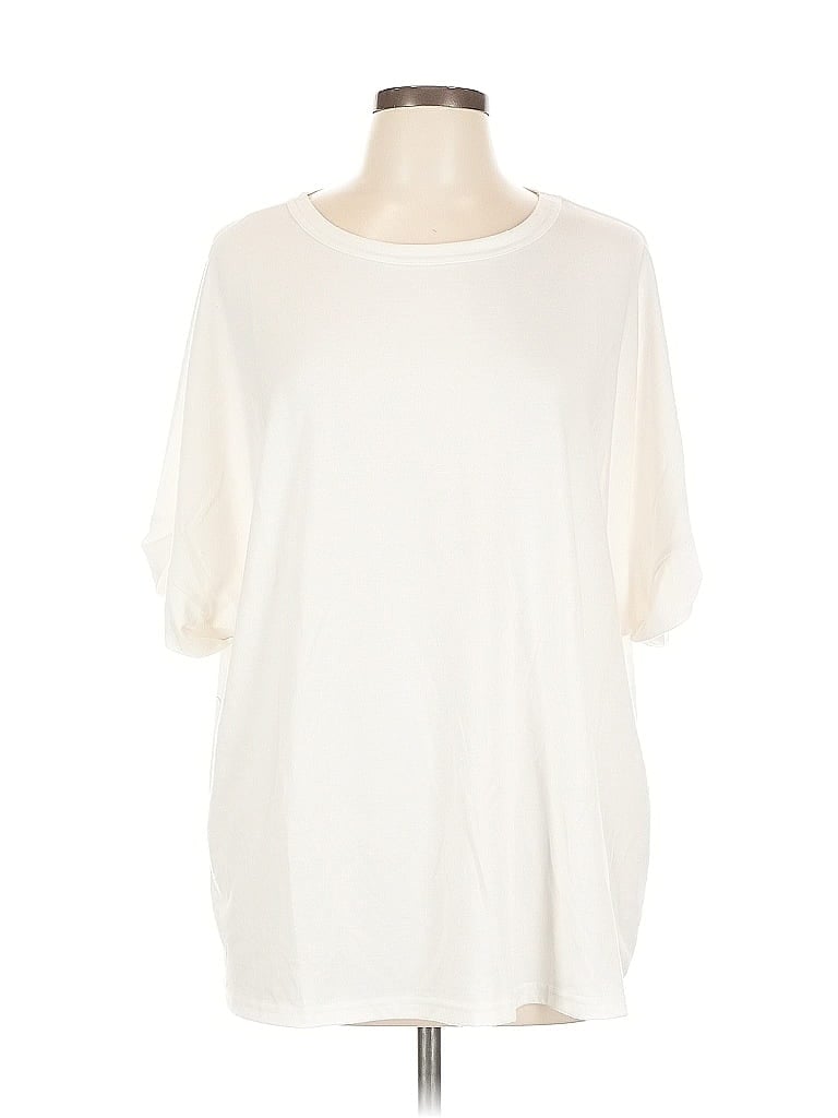 Pre-owned Unbranded 3/4 Sleeve T-shirt In White