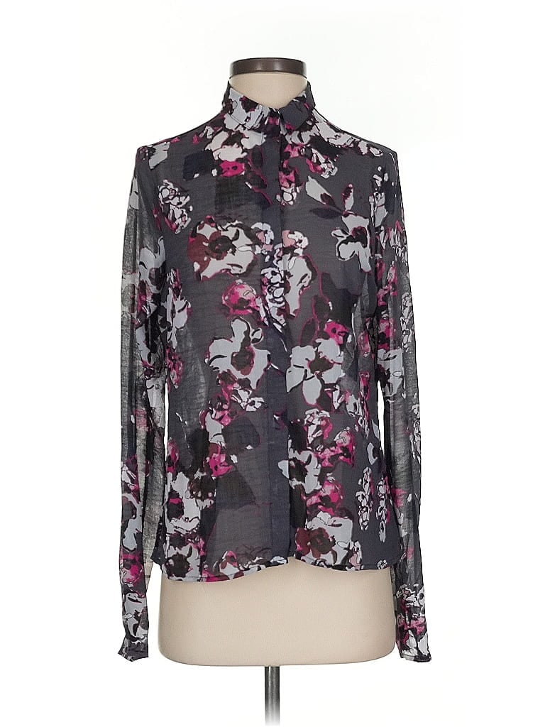 Pre-owned Karl Lagerfeld Long Sleeve Blouse In Black