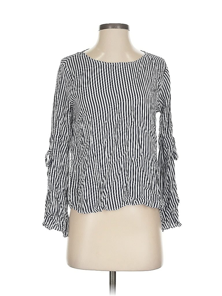 Pre-owned Velvet By Graham & Spencer 3/4 Sleeve Blouse In Silver