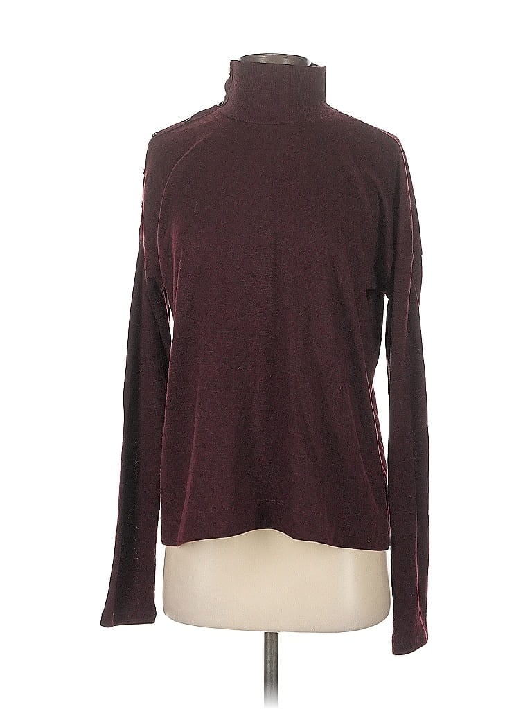 Pre-owned Paige Turtleneck Sweater In Burgundy