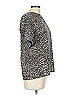 Notations Animal Print Silver Tan Short Sleeve Blouse Size L (estimated) - photo 4
