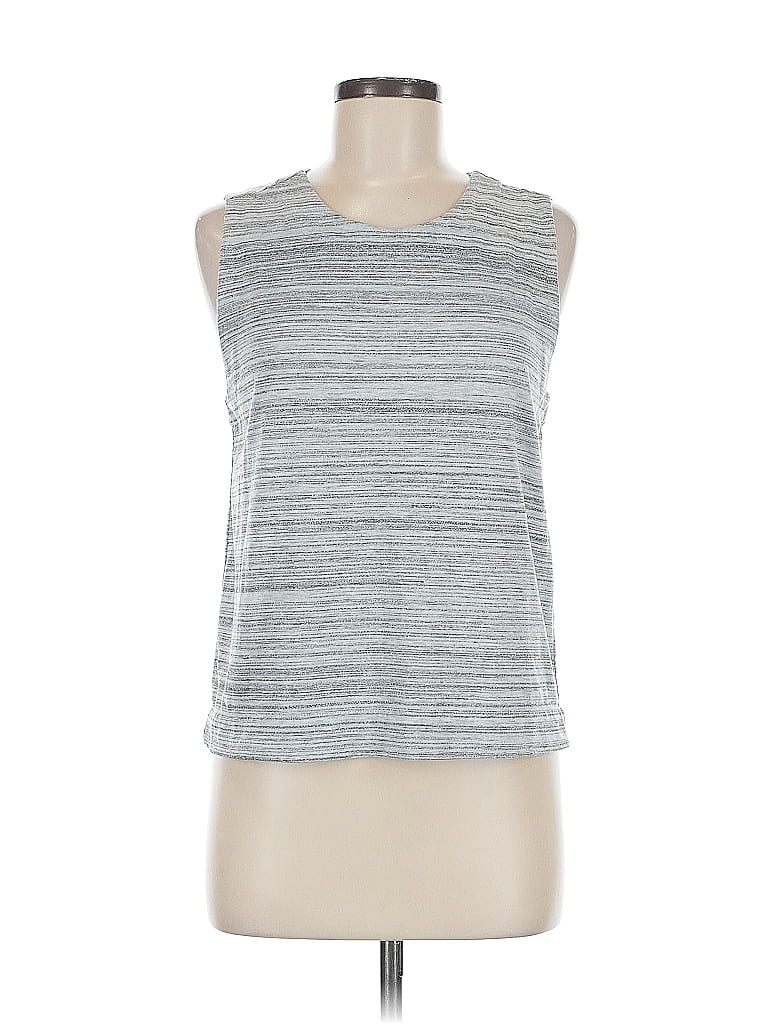 Pre-owned Gap Outlet Sleeveless Top Gray Boatneck Tops