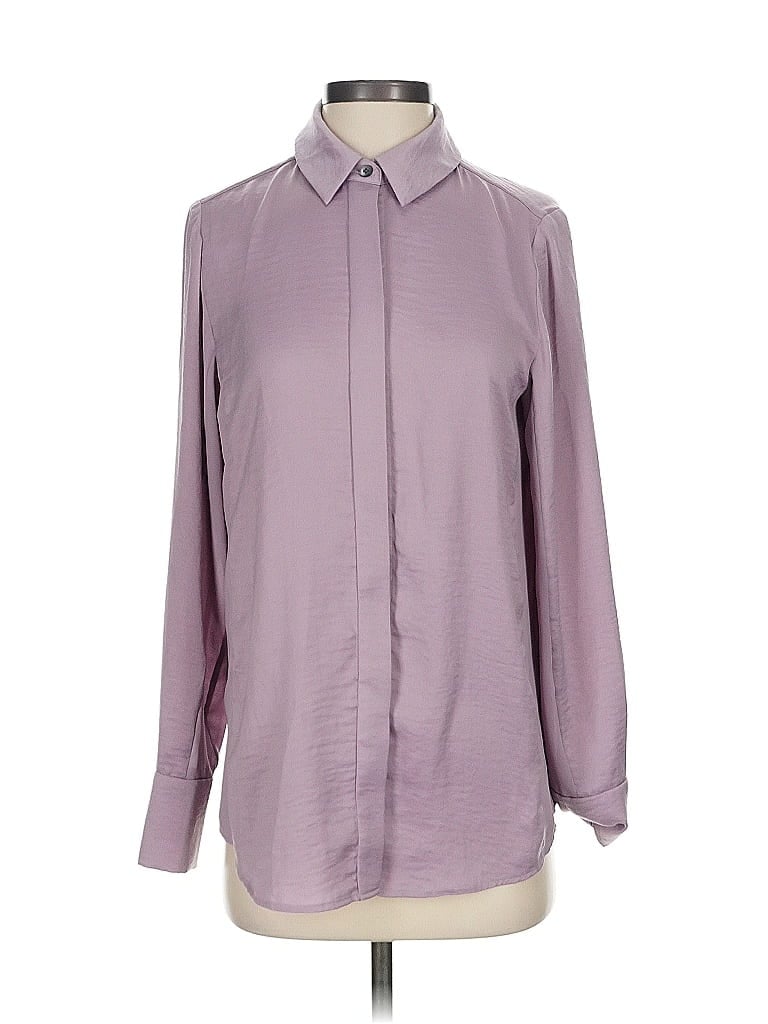 Pre-owned E3 By Etcetera Long Sleeve Blouse In Purple