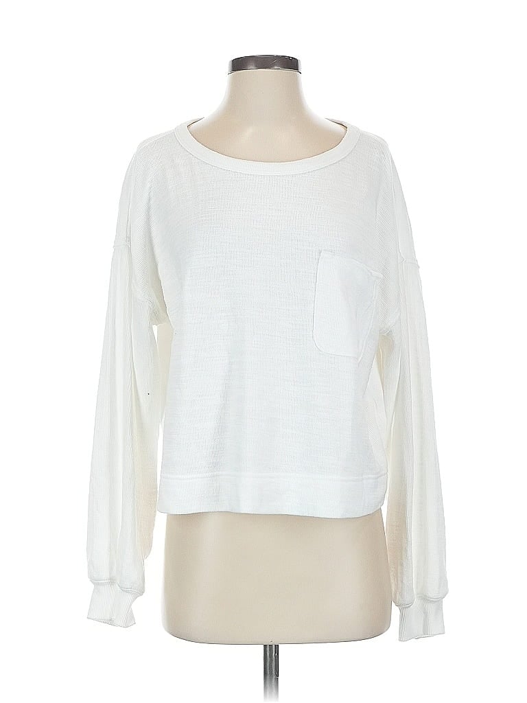 Pre-owned Aerie Long Sleeve T-shirt In White