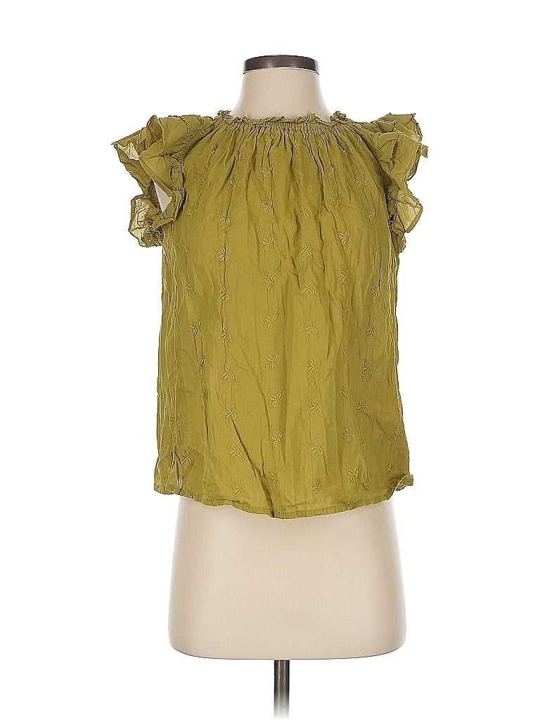 Pre-owned Universal Thread Tank Top Green Strapless Neckline Tops