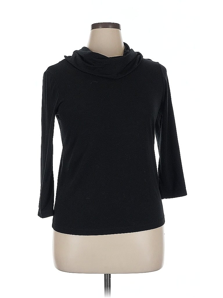 Pre-owned Peter Nygard 3/4 Sleeve T-shirt In Black