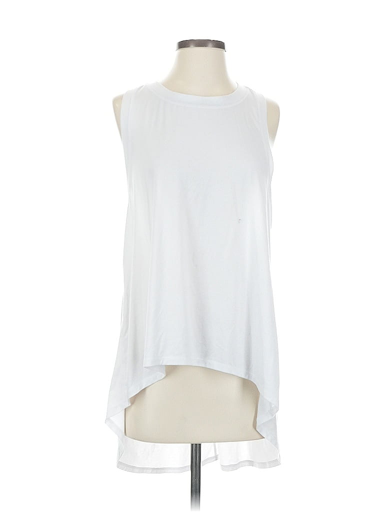 Pre-owned Athleta Sleeveless T-shirt In White