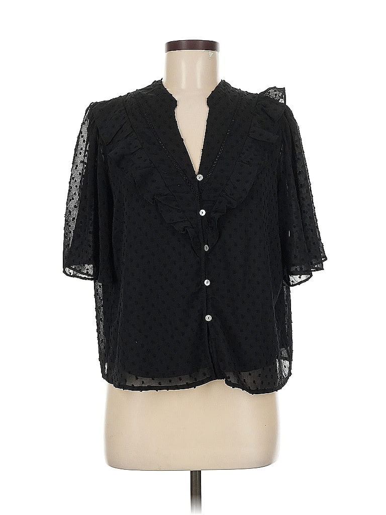 Click to view more detailed imagery on our partner's website Pre-owned Assorted Brands Short Sleeve Blouse In Black