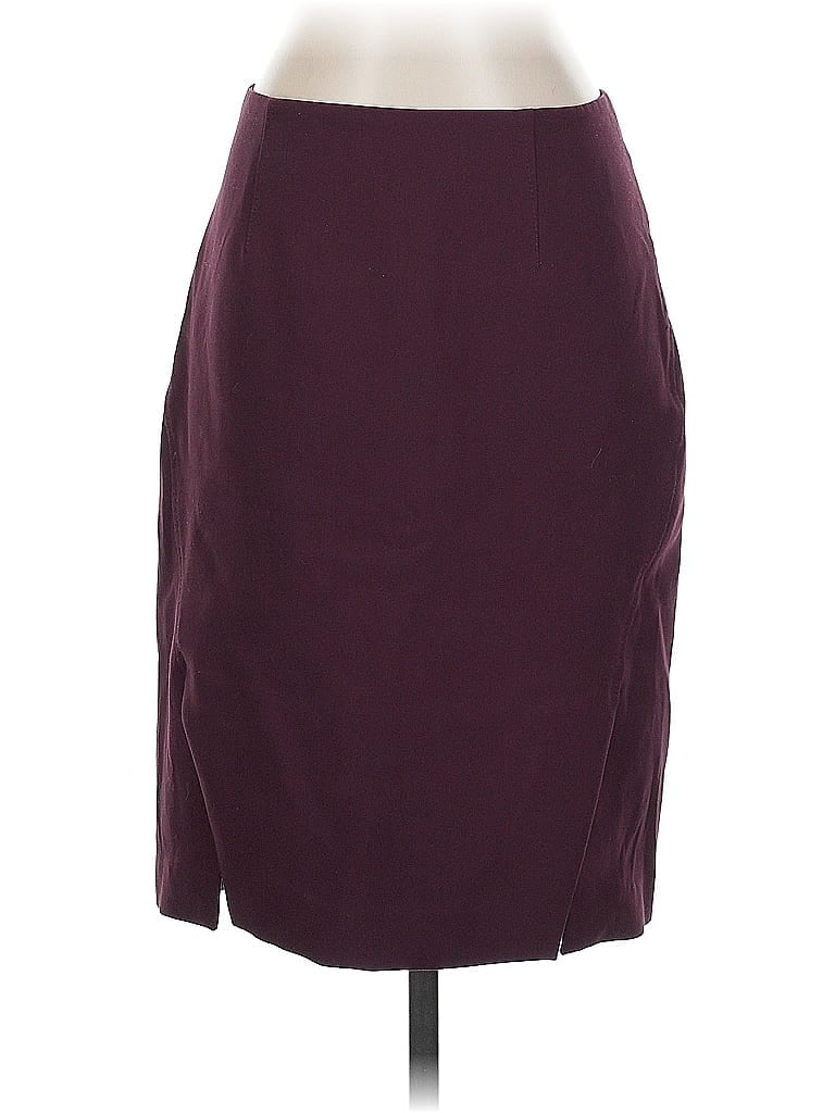 Pre-owned White House Black Market Formal Skirt In Burgundy