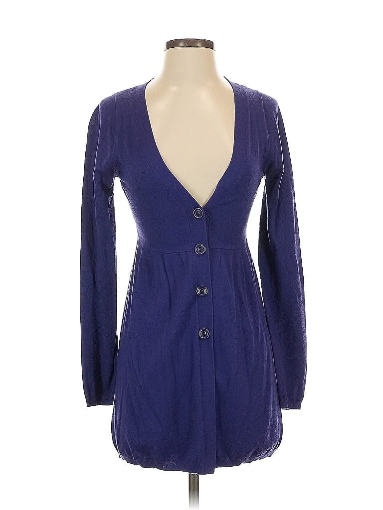 Pre-owned Karen Kane Cardigan Sweater In Blue