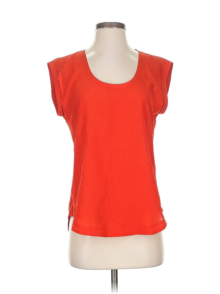 Click to view more detailed imagery on our partner's website Pre-owned J.crew Factory Store Short Sleeve Top Orange Scoop Neck Tops