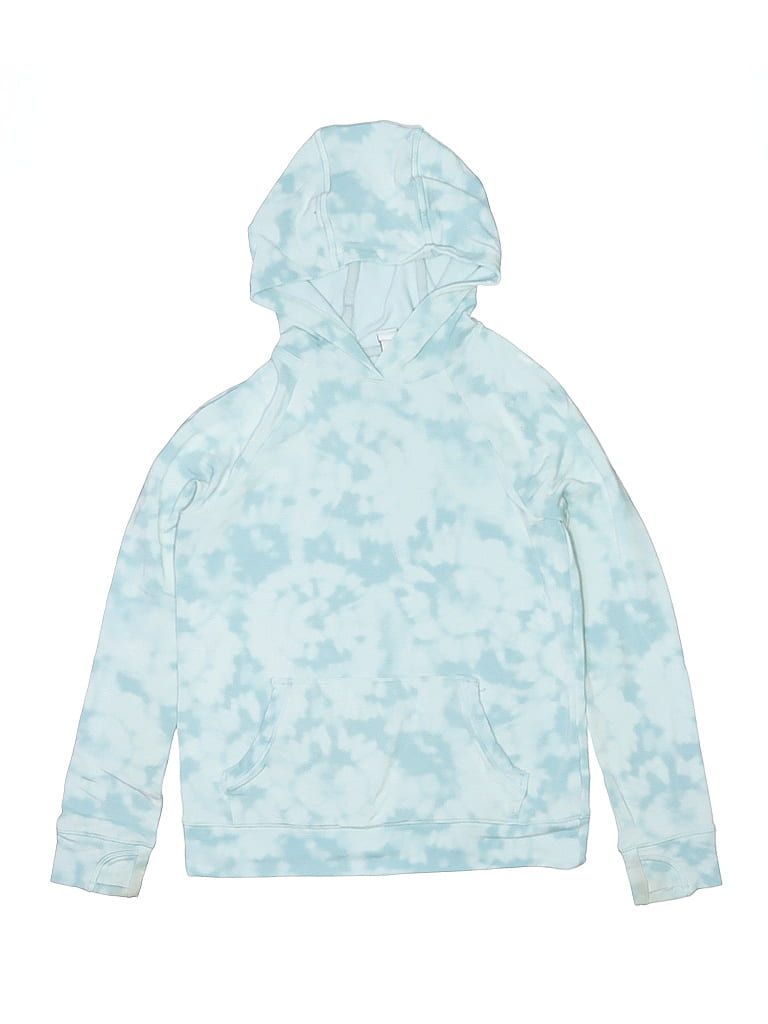 Pre-owned Athleta Girl Kids' Pullover Hoodie In Blue
