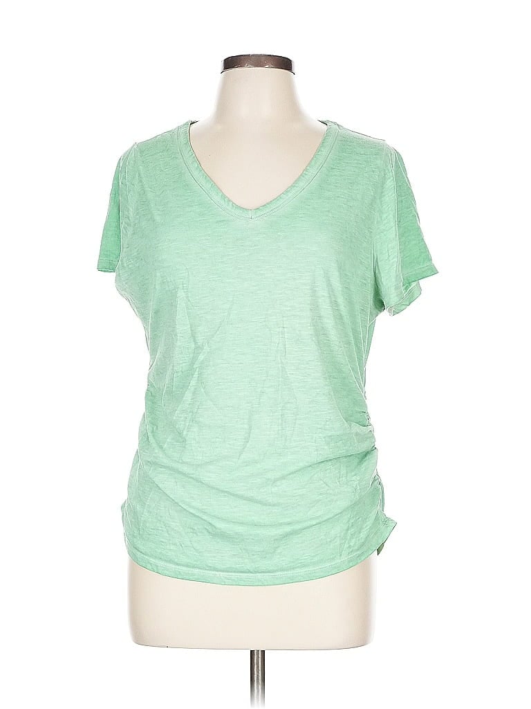 Pre-owned Lane Bryant Short Sleeve T-shirt In Green
