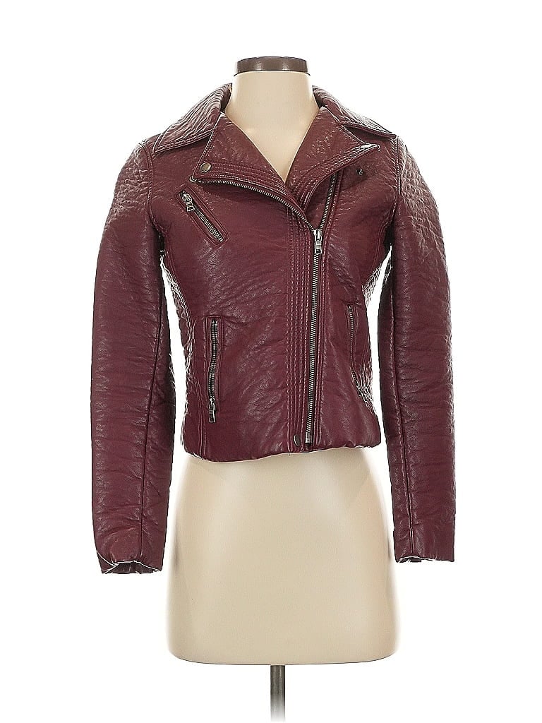 Pre-owned Ann Taylor Jacket In Burgundy