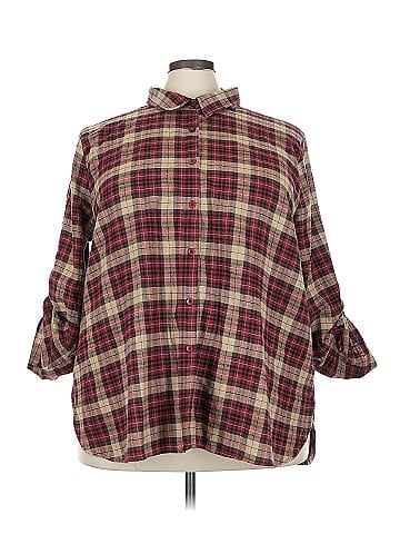 Glitzy Girlz 3/4 Sleeve Button-Down Shirt (view 1)