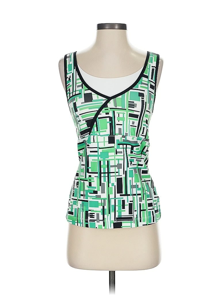 Click to view more detailed imagery on our partner's website Pre-owned Xersion Sleeveless Top Green Square Neckline Tops