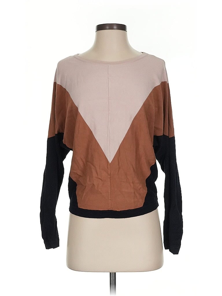 Pre-owned T Tahari Pullover Sweater In Brown