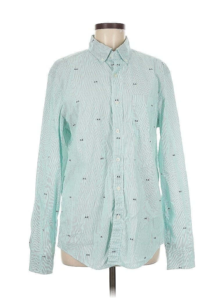 AMERICAN EAGLE OUTFITTERS Pre-owned Long Sleeve Button Down Shirt In Blue