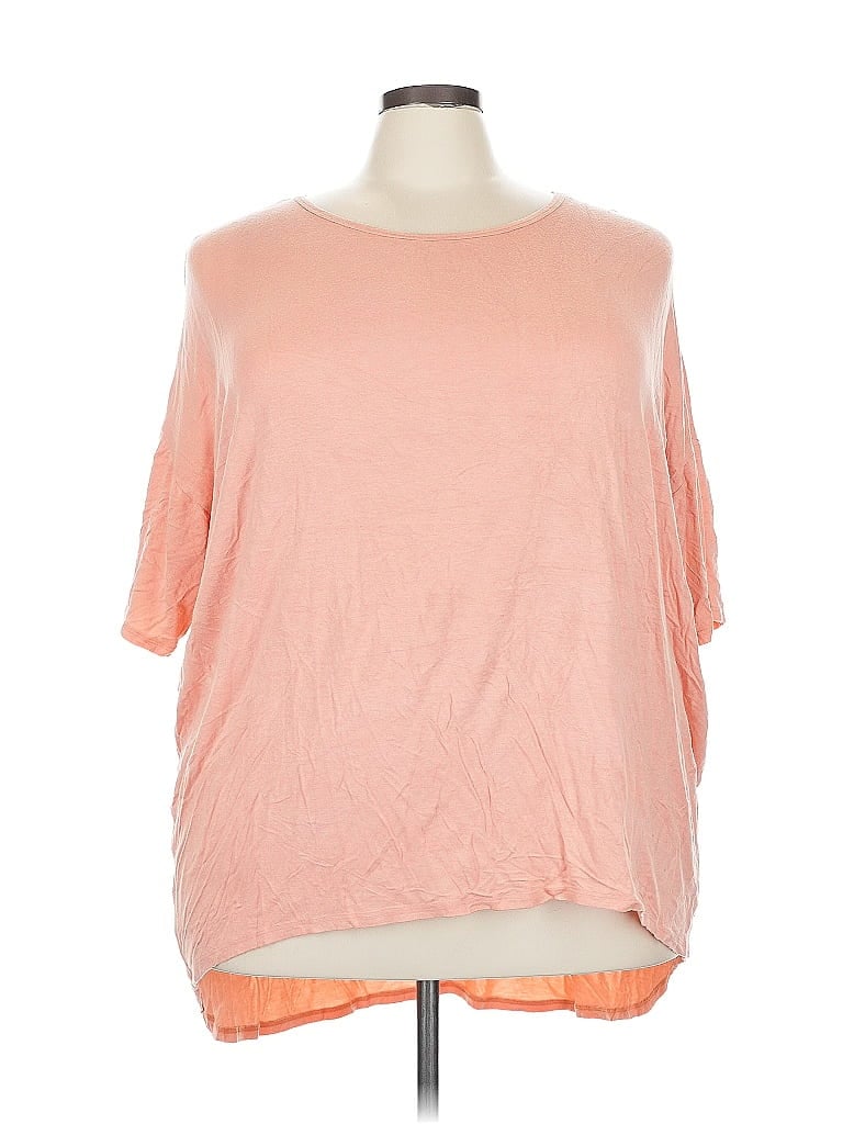 Pre-owned Lularoe 3/4 Sleeve Top Orange Boatneck Tops