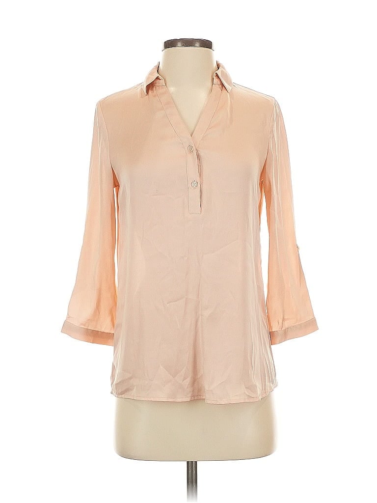 Pre-owned The Limited 3/4 Sleeve Blouse In Brown