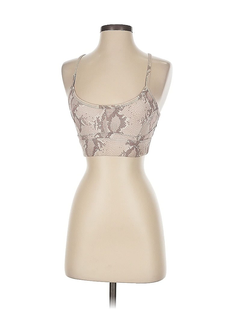 Pre-owned Unbranded Tank Top Tan Strapless Neckline Tops In Brown