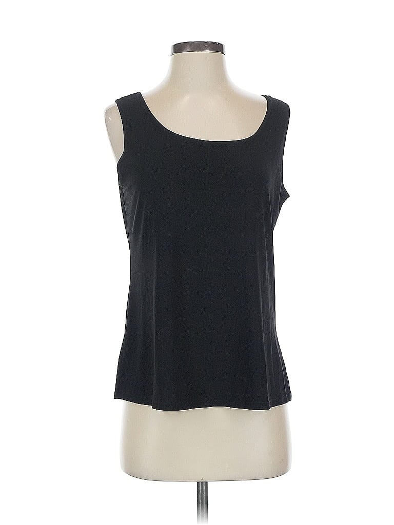 Pre-owned Ic By Connie K Sleeveless Top Black Scoop Neck Tops