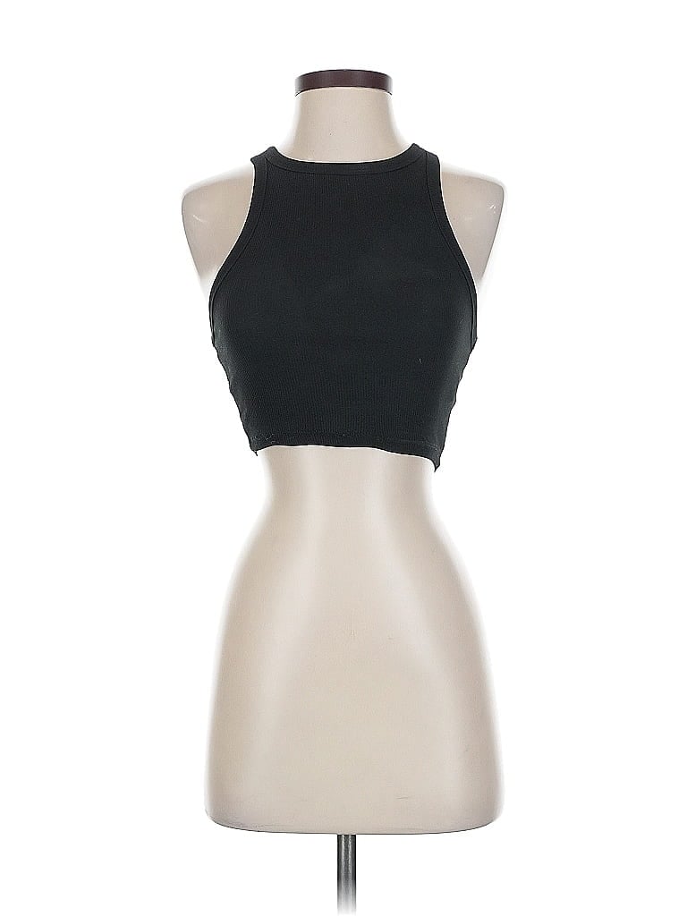 Click to view more detailed imagery on our partner's website Pre-owned Zara Tank Top Gray Halter Neckline Tops