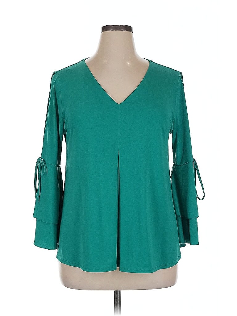 Pre-owned Cupio 3/4 Sleeve Blouse In Blue