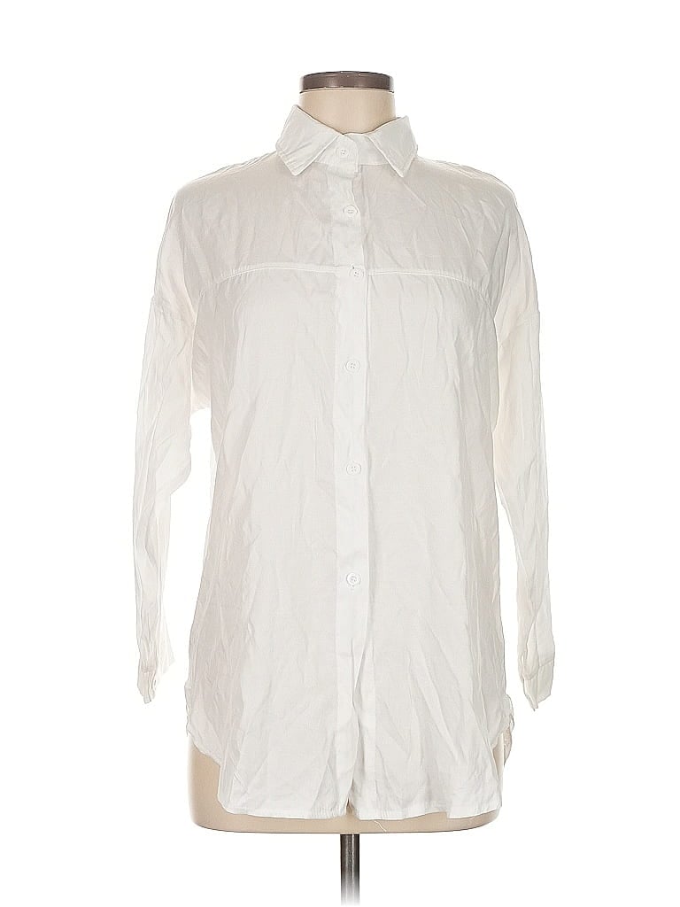 Pre-owned Assorted Brands Long Sleeve Button Down Shirt In White
