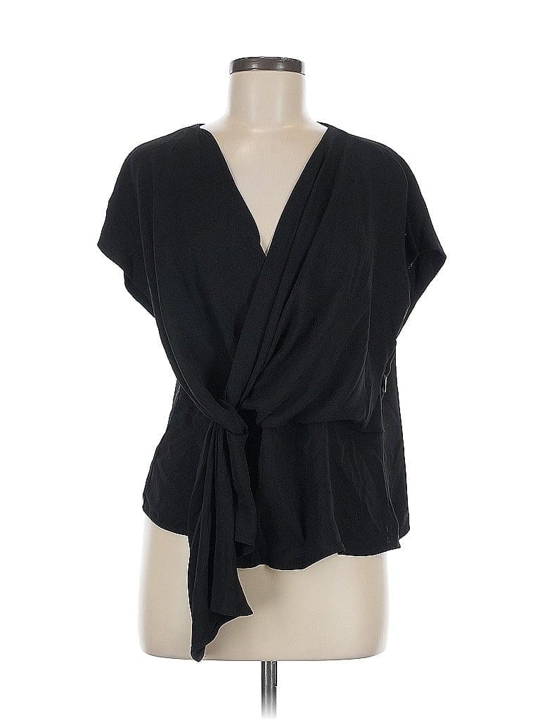 Pre-owned Torrid Short Sleeve Blouse In Black