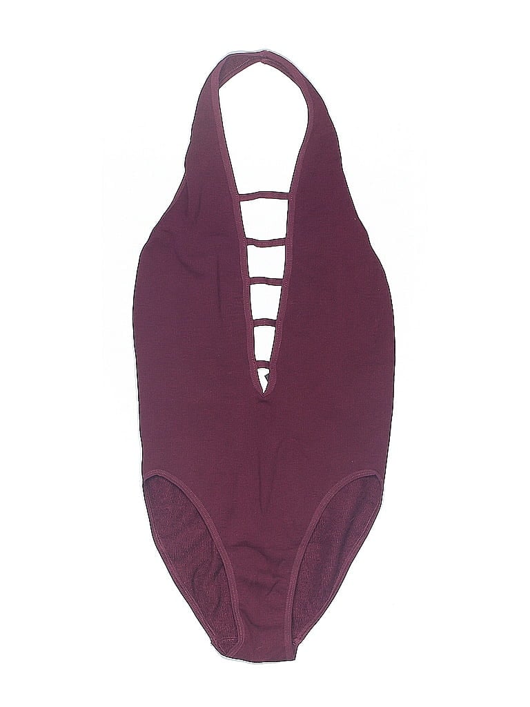 Pre-owned Out From Under One Piece Swimsuit In Burgundy