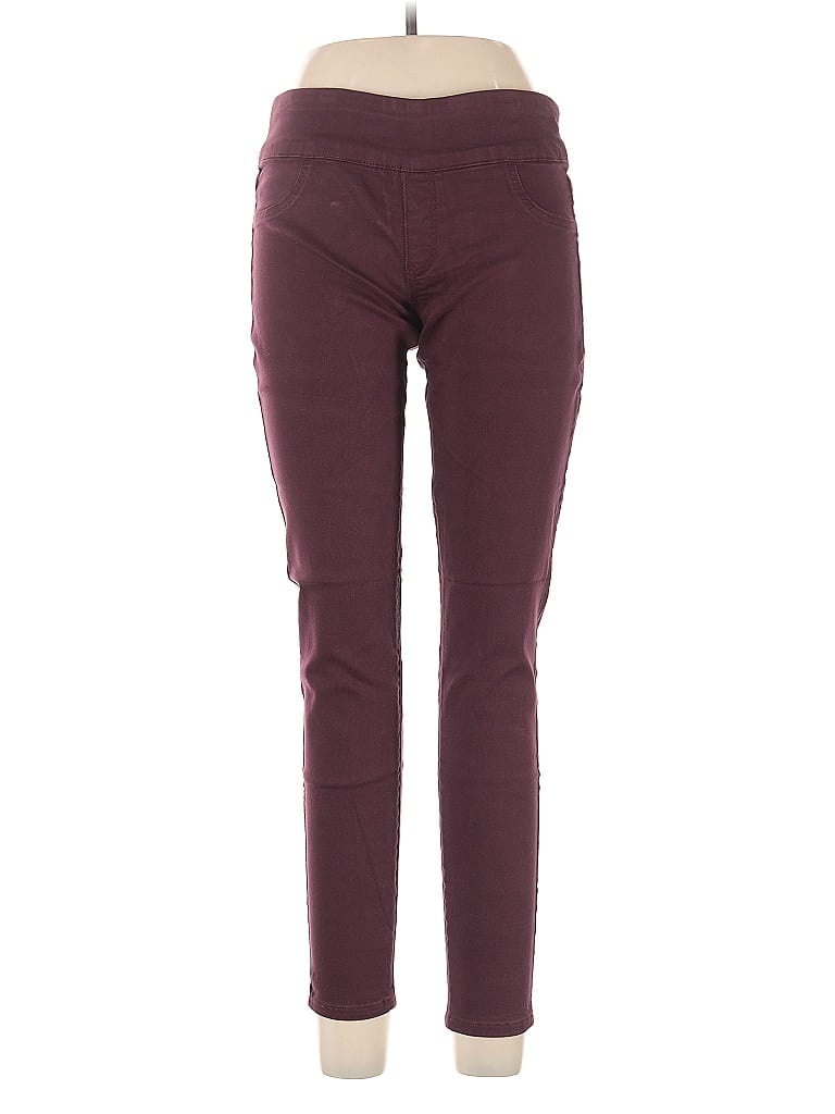 Pre-owned Sol Active Pants In Burgundy