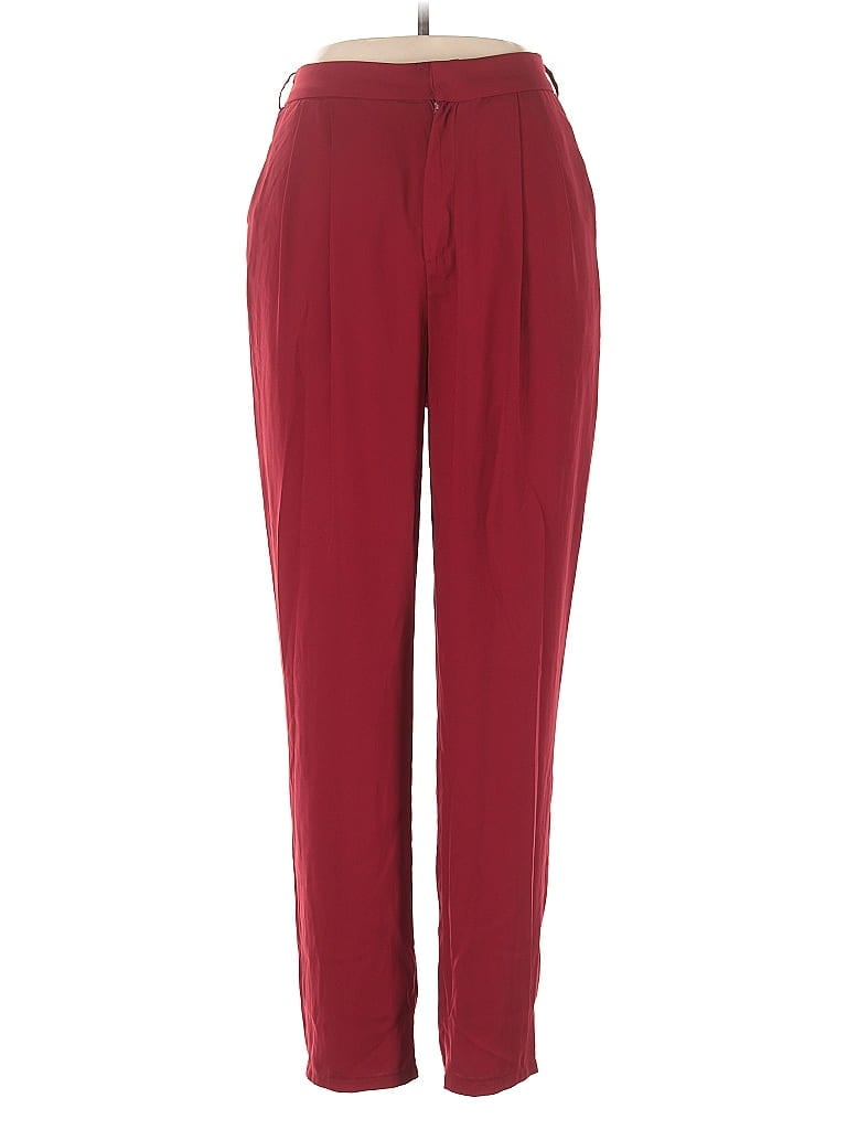 Pre-owned Forever 21 Casual Pants In Burgundy