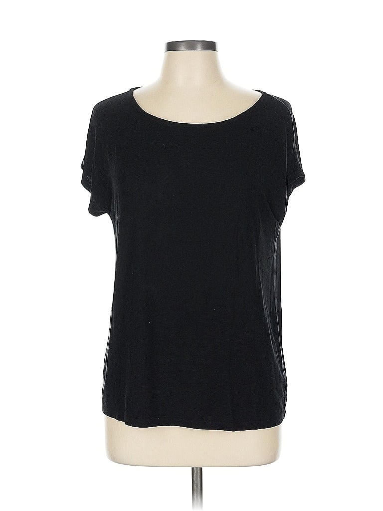 Pre-owned Tahari Short Sleeve T-shirt In Black