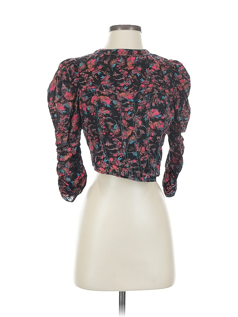 Click to view more detailed imagery on our partner's website Pre-owned Free People 3/4 Sleeve Blouse In Black