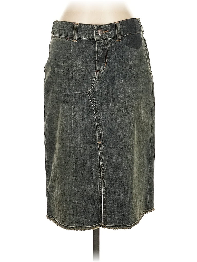 Pre-owned Express Jeans Denim Skirt In Gray