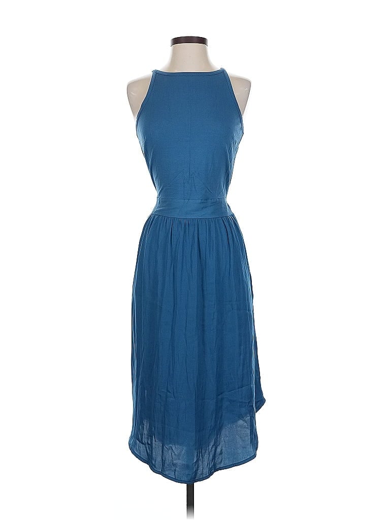 Pre-owned Ann Taylor Loft Cocktail Dress In Blue