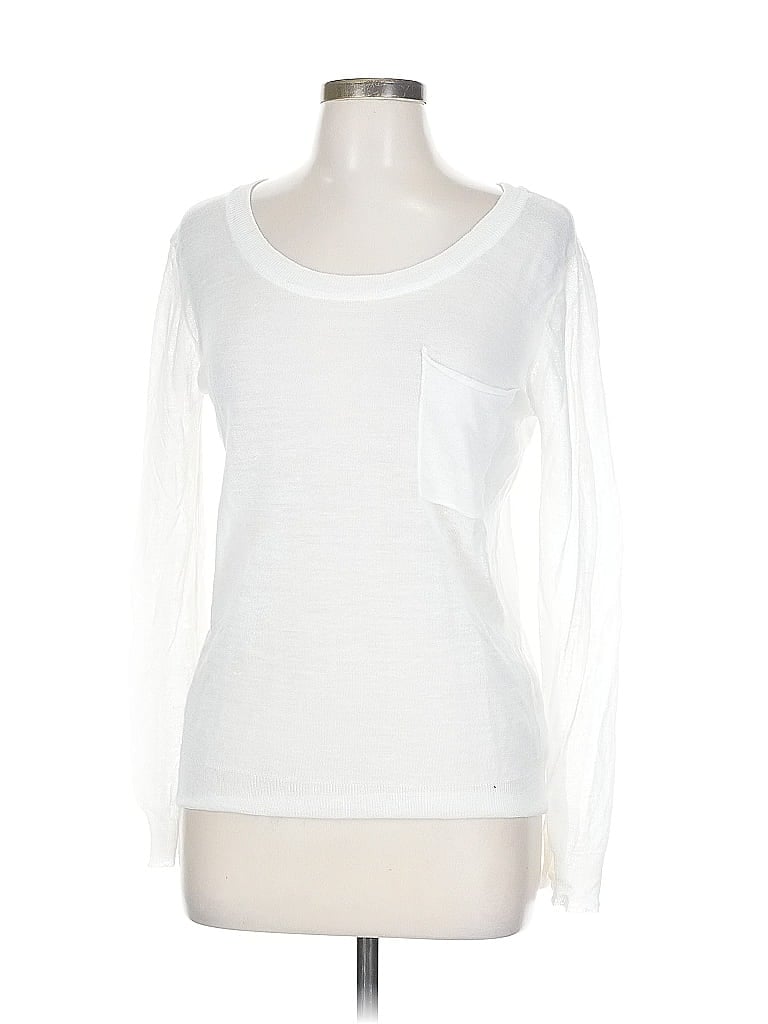 Pre-owned Lumiere Cardigan Sweater In White