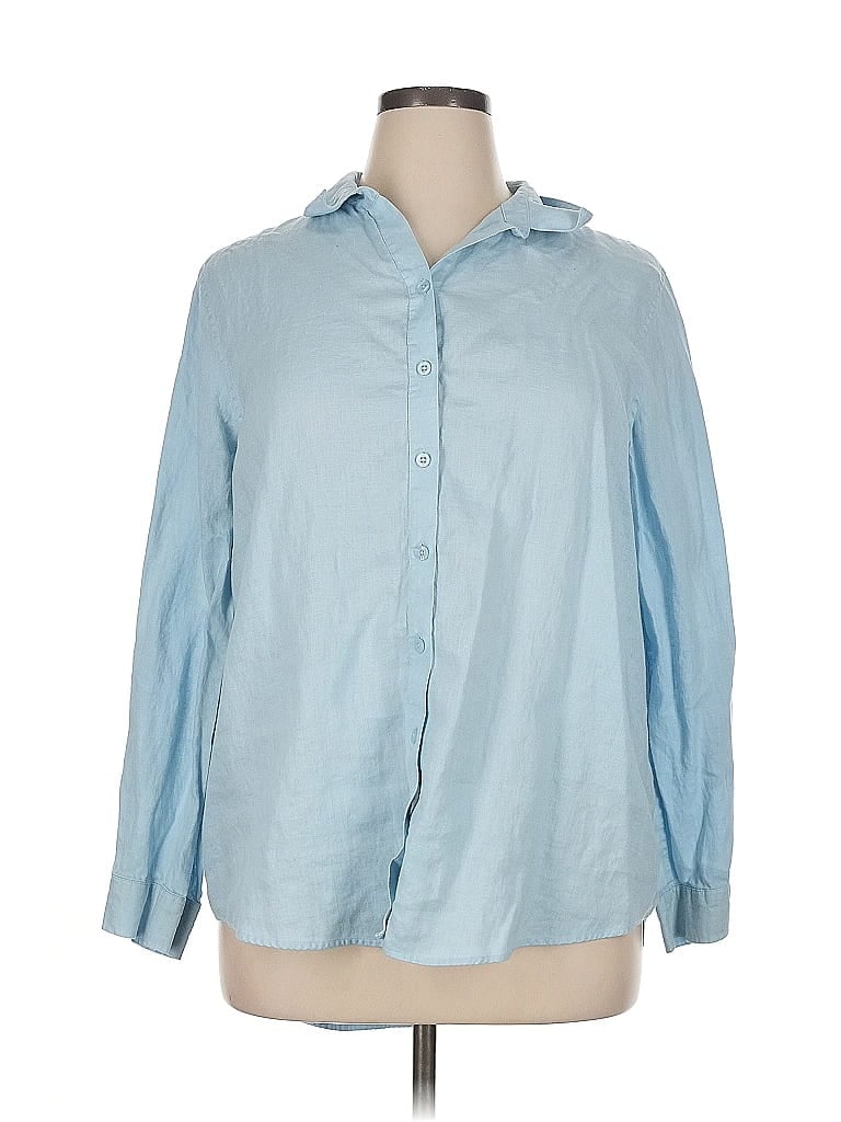 Click to view more detailed imagery on our partner's website Pre-owned Chico's Long Sleeve Blouse In Blue
