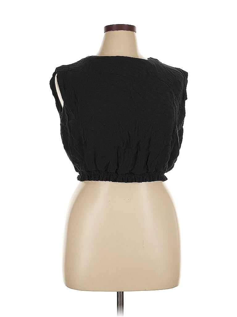 Pre-owned A New Day Sleeveless Blouse In Black