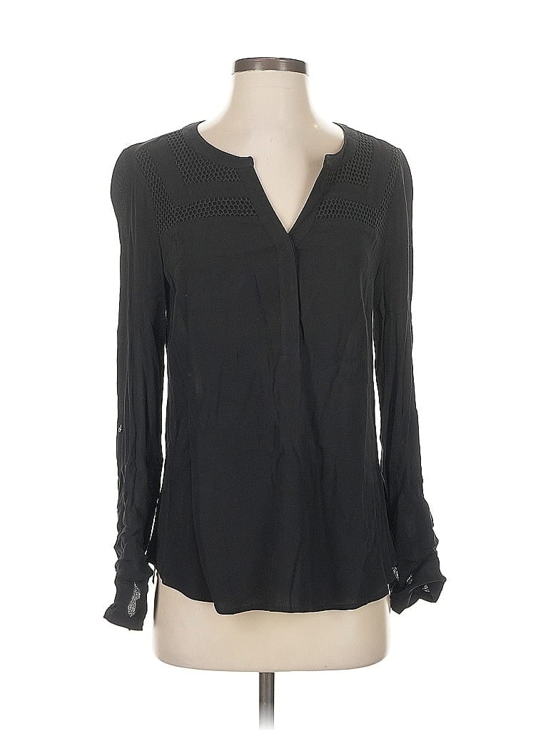 Pre-owned Daniel Rainn Long Sleeve Blouse In Black