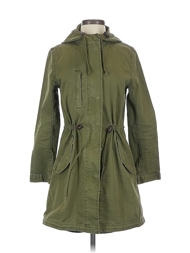 Pre-owned Madewell Raincoat In Green