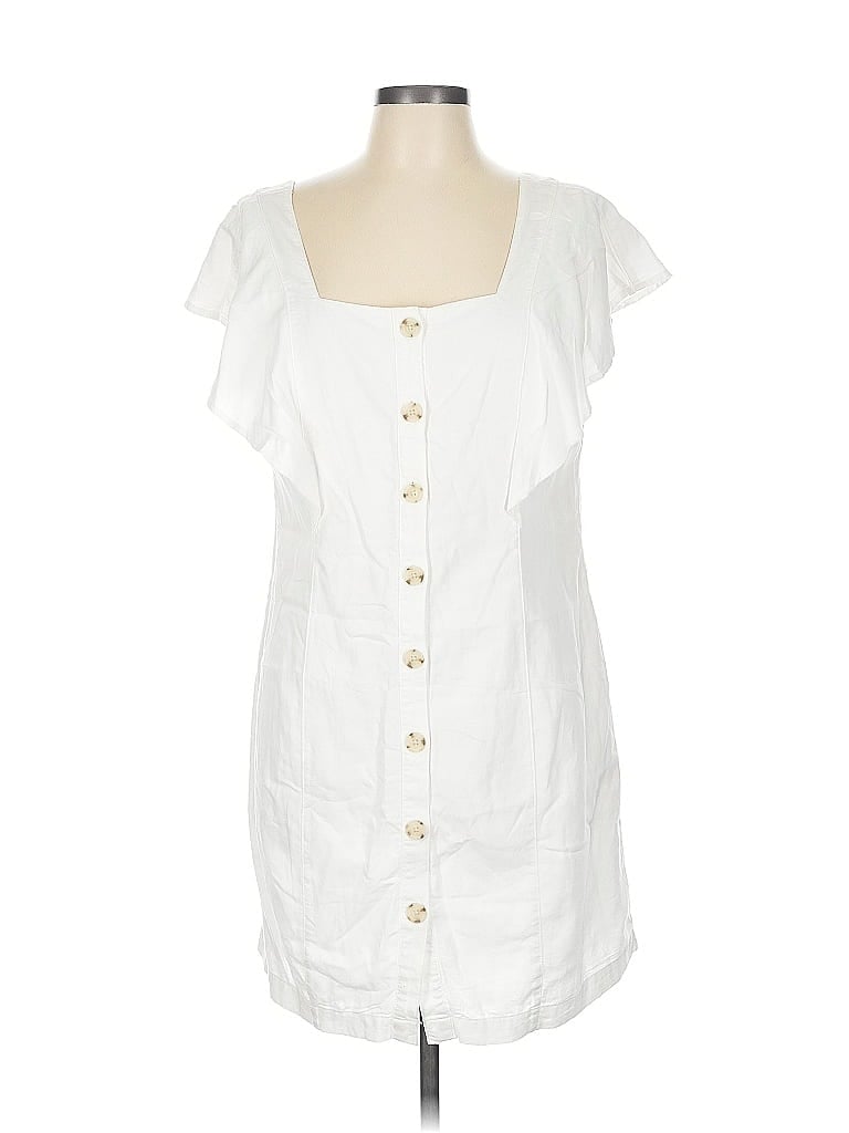 Pre-owned A.n.a. A New Approach Casual Dress In White