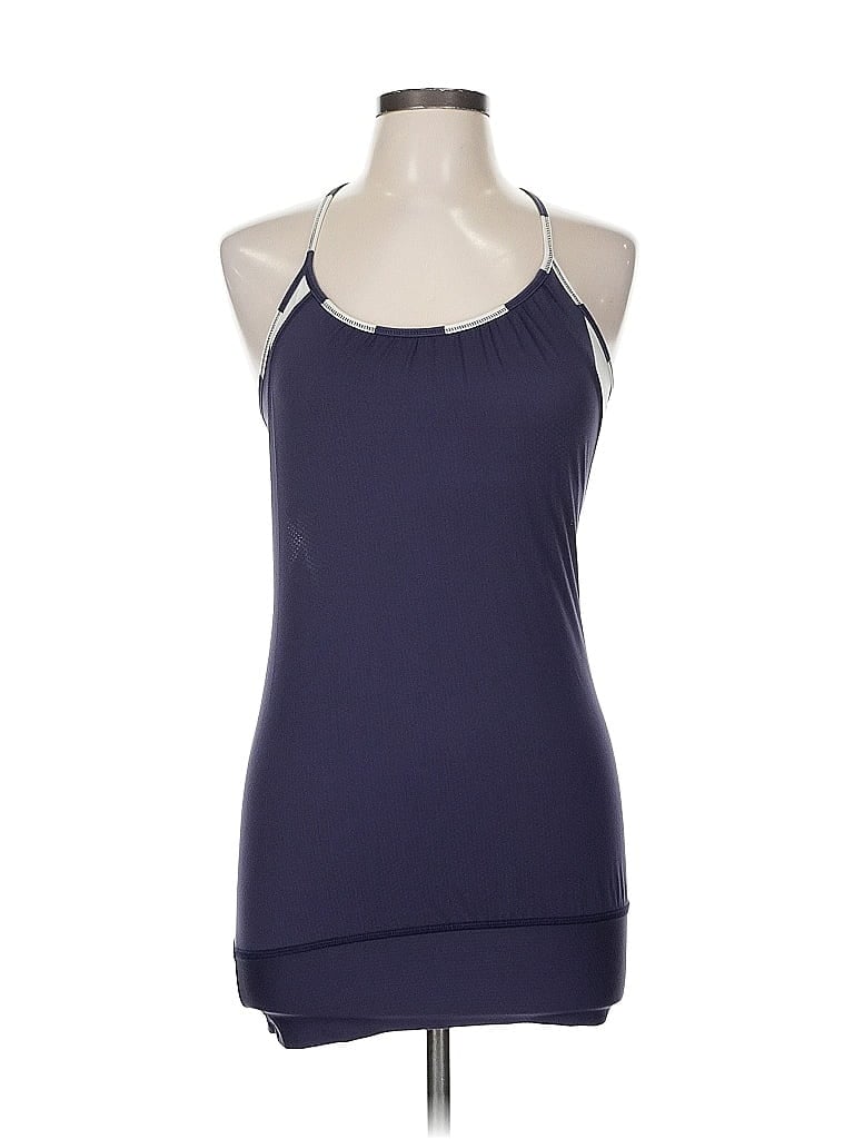 Pre-owned Lululemon Athletica Tank Top Gray Halter Neckline Tops