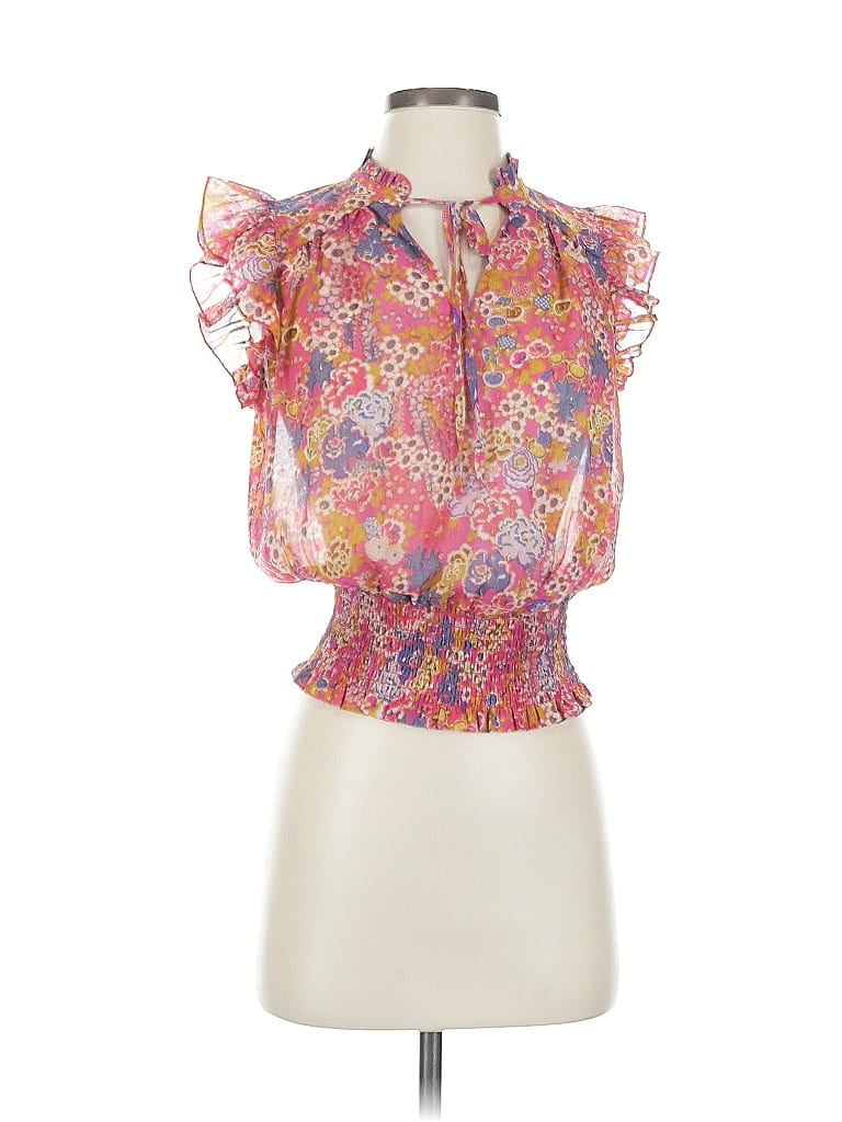 Pre-owned J By Joie Short Sleeve Blouse In Pink