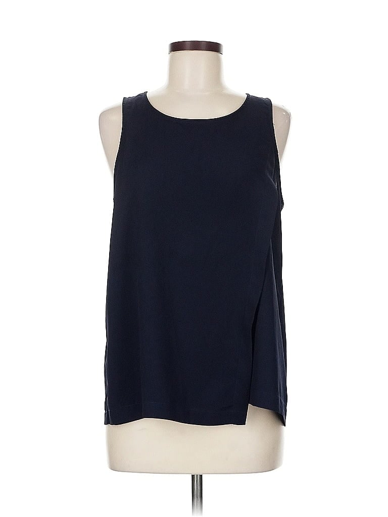 Pre-owned Ro & De Sleeveless Top Blue One Shoulder Neckline Tops